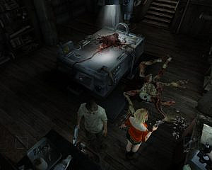 Screenshot from the video game in my PC. Shannon and Josh looking for evidences.