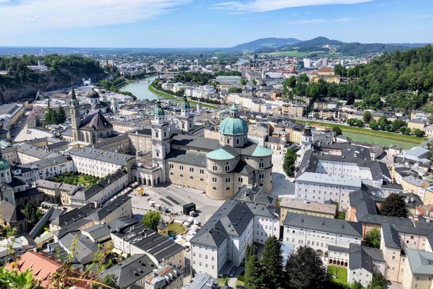 The city centre of Salzburg
