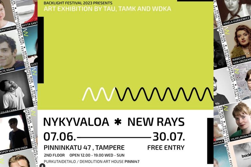 New Rays/Nykyvaloa Exhibition -juliste.