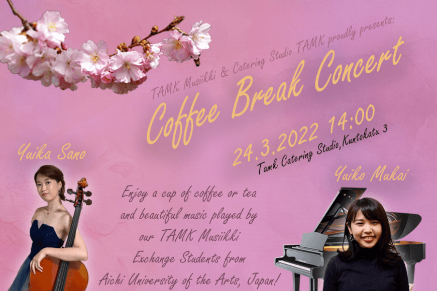 Kahvitaukokonsertti torstaina 24.3. kello 14.00 Catering Studiolla.
