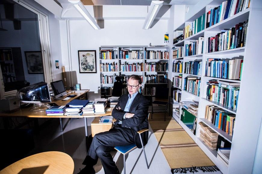Professor Pertti haapala at his office.