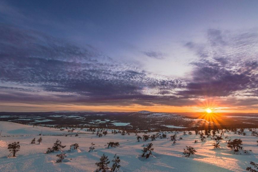 Scenery winterview of Lapland
