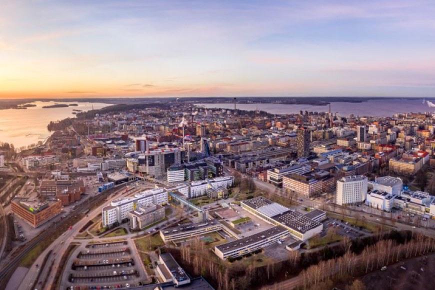 Airview of Tampere City Centre