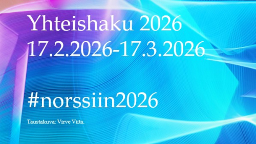 Perusasteen jälkeinen yhteishaku 17.2.2026-17.3.2026.