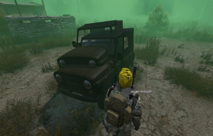 This is one of a diversity of internal bugs in DayZ. A car has spawned in another vehicle and nothing can be actually done with these machines.