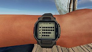 In-game watch is actually an internal UI, showing physical condition of the character.