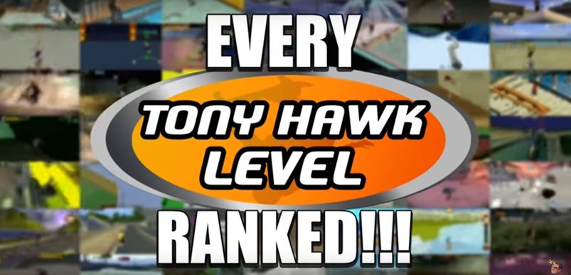 Passionate, unique, and entertaining ranking video – Square Eyed Jak’s Every Tony Hawk Level ranked