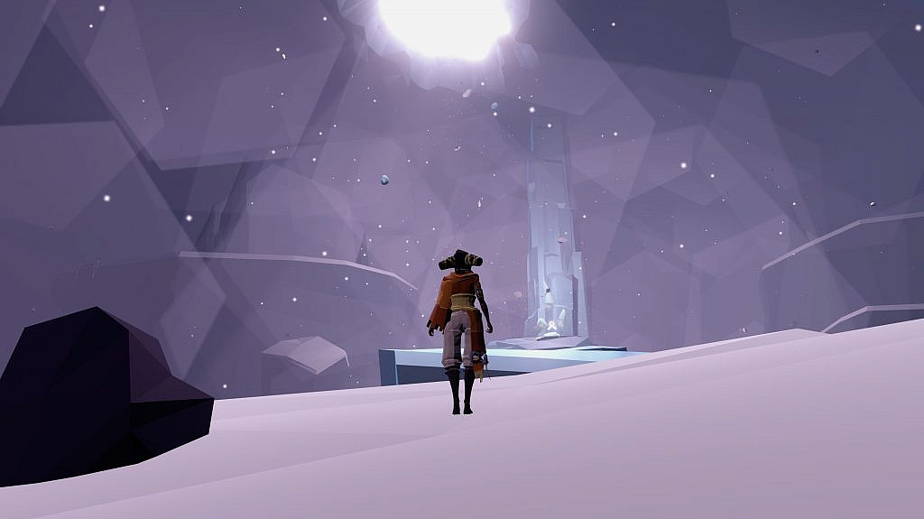 The hero in a snowy cave