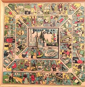 Picture of the board of "La Oca", which its 63 boxes