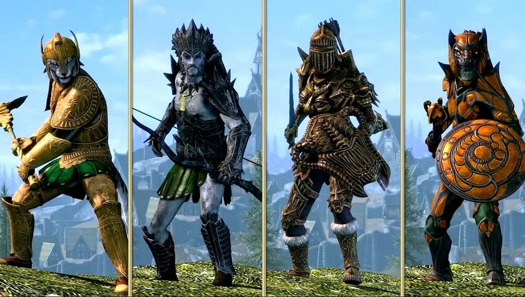 A preview of different new armor sets that come with the new anniversary edition.