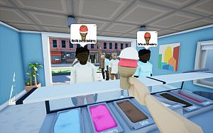 customers ordering icecream