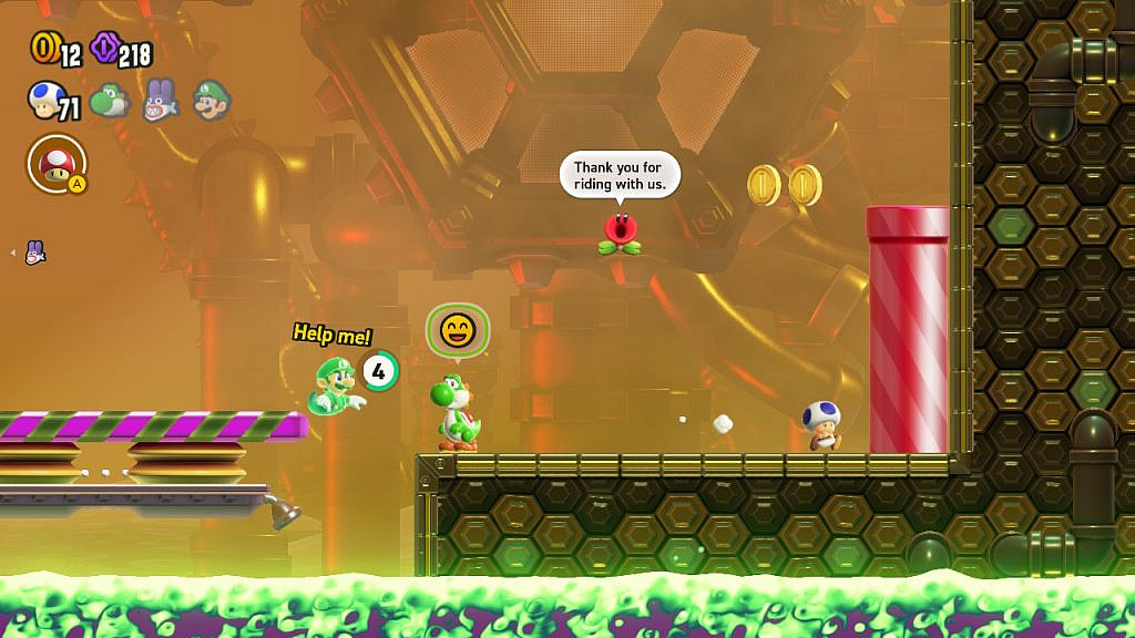 Blue toad, Yoshi and Ghost Luigi. Yoshi is sending a smile emoji