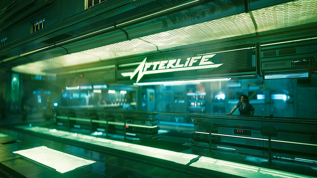 View on the bar of Afterlife night club.