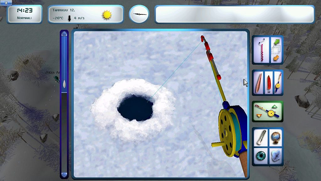 Fishing rod with a very tense line