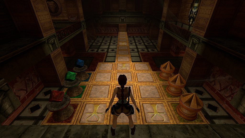Lara Croft Playing Senet in Tomb Raider 4: The Last Revelation