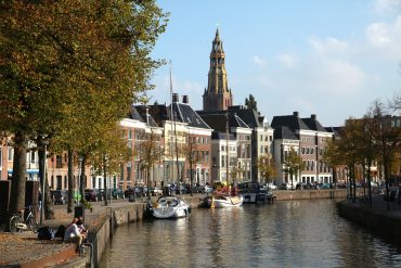 Canal in Groningen, Netherlands